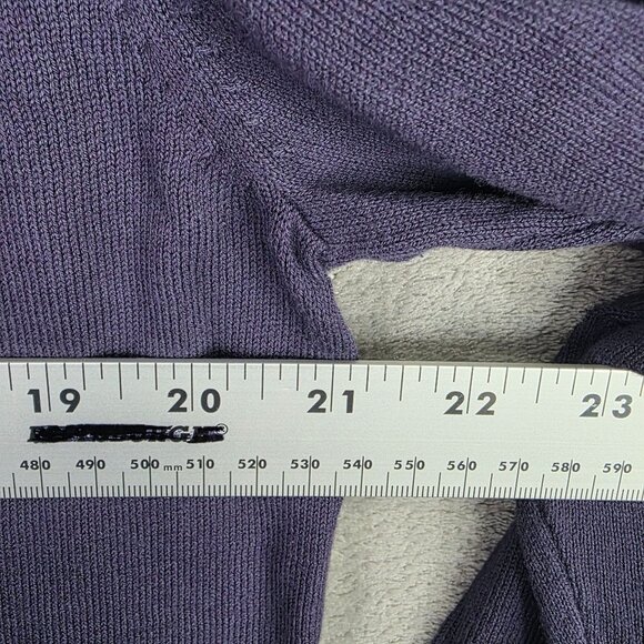 Mens Murano Purple 1/4 Zip Pullover Sweater Cotton Blend Long Sleeve Size L - Picture 4 of 6